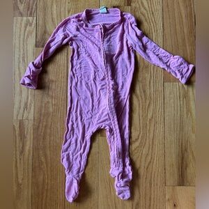 Kate Quinn Two-Way Zip Footie in Barbie Pink